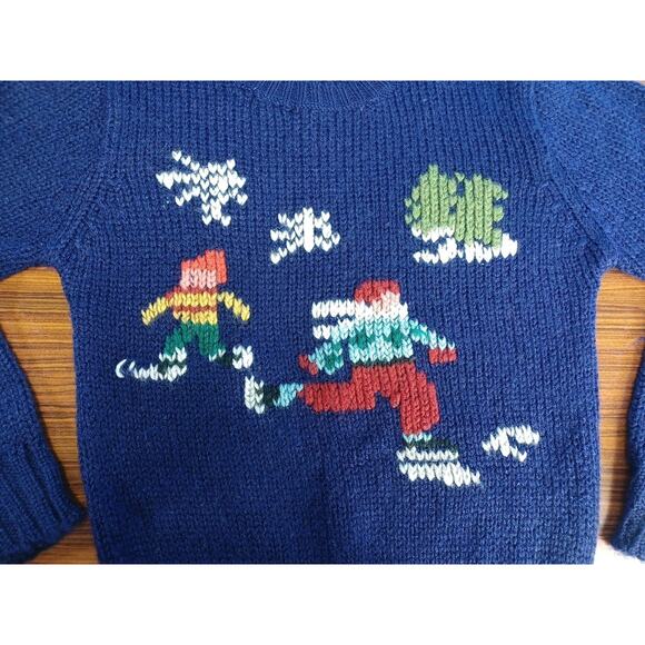 Emily's Closet Vintage Pullover Sweater Knit 90s Long Sleeve Winter Skating Snow - Picture 4 of 8